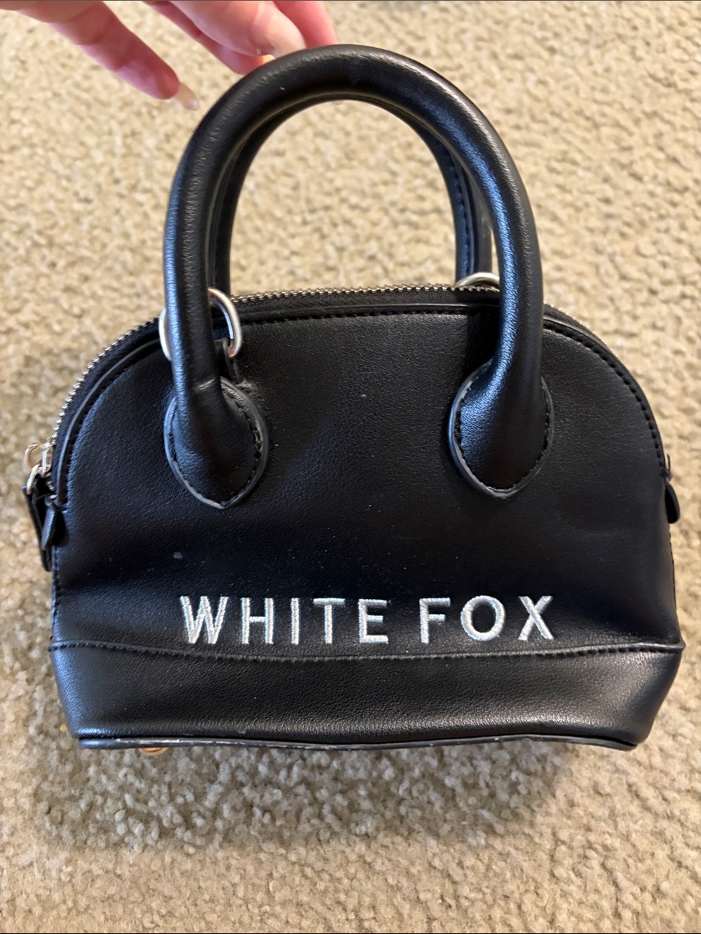 White Fox Boutique Black Mini Dome Satchel